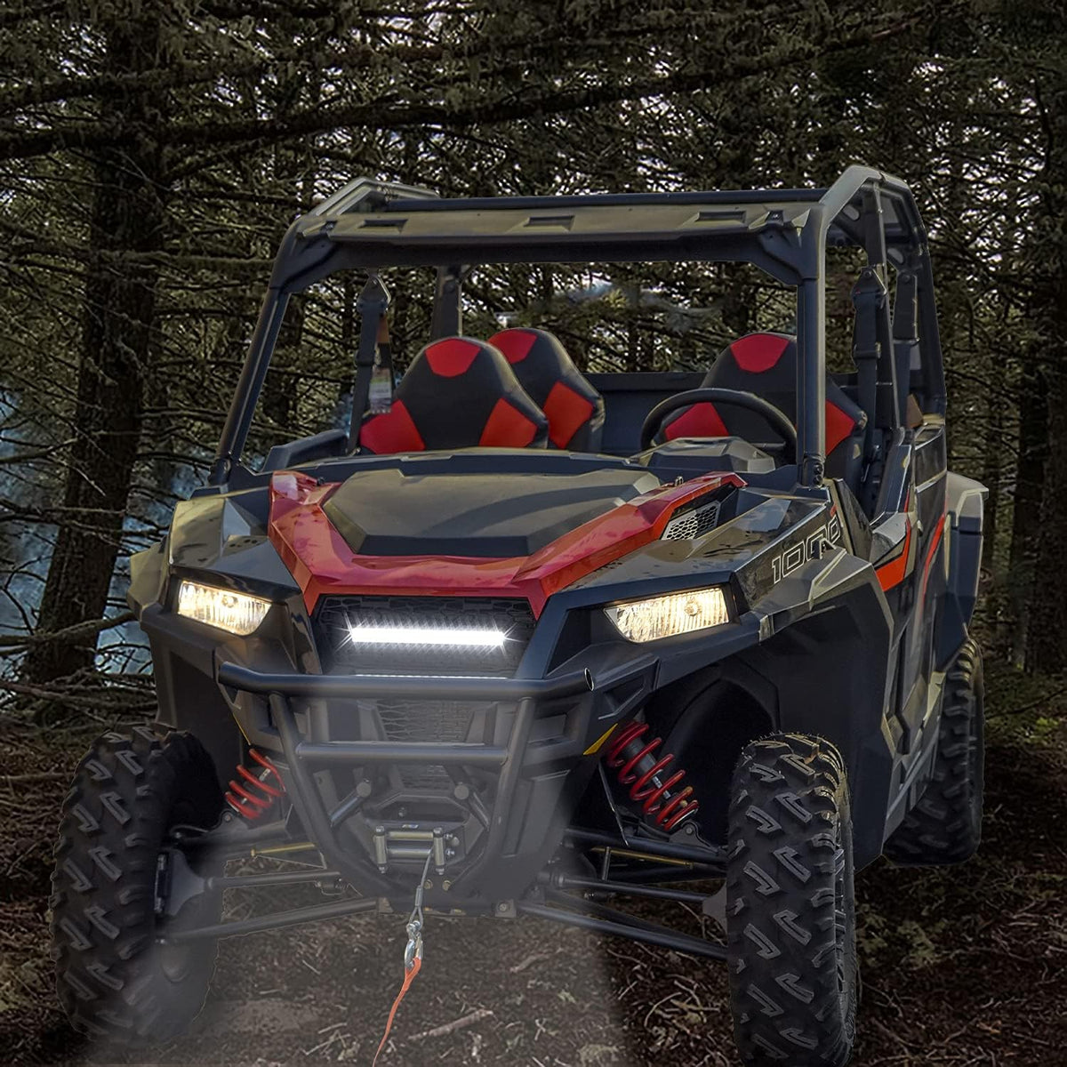 Mesh Grille with LED Light Bar for Polaris General 4 1000 R63904