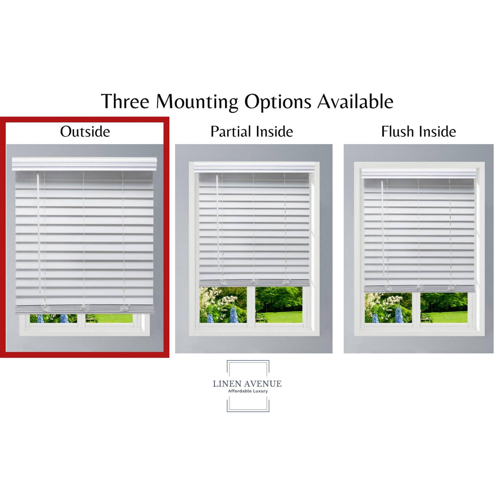 White Faux Wood Cordless Blinds Z252