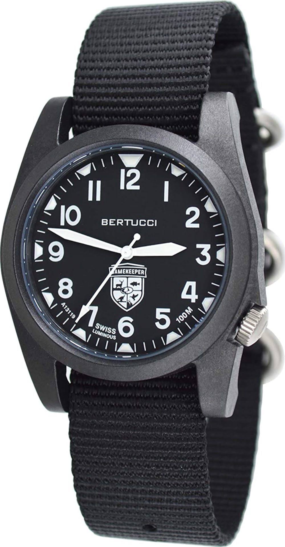 Black Dial Black Case Black Nylon Watch P8383