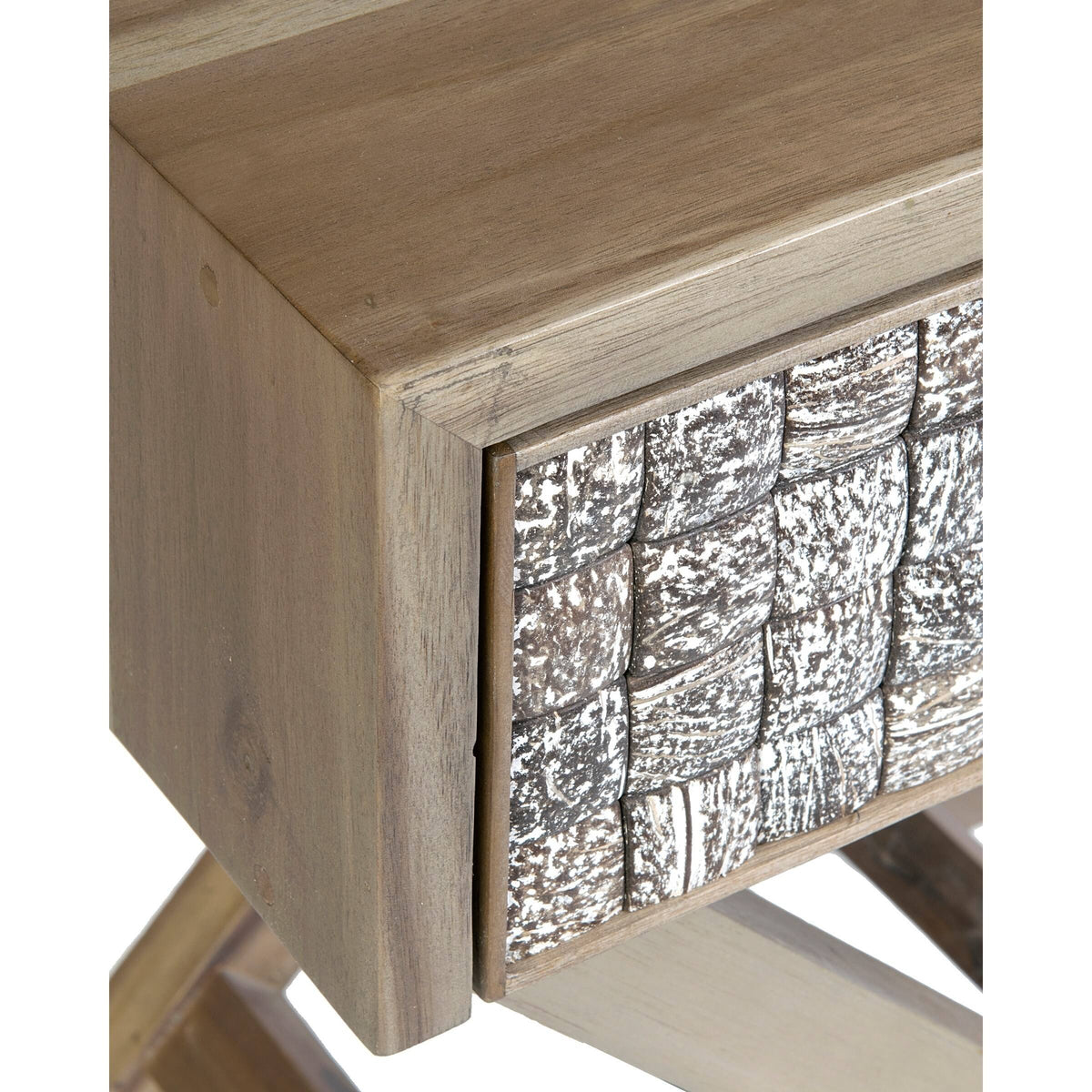 Grey Wash Acacia Side Table V60640