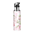 Pink Insulated Stainless Steel Water Bottle with Straw Lid, 20 oz T6073