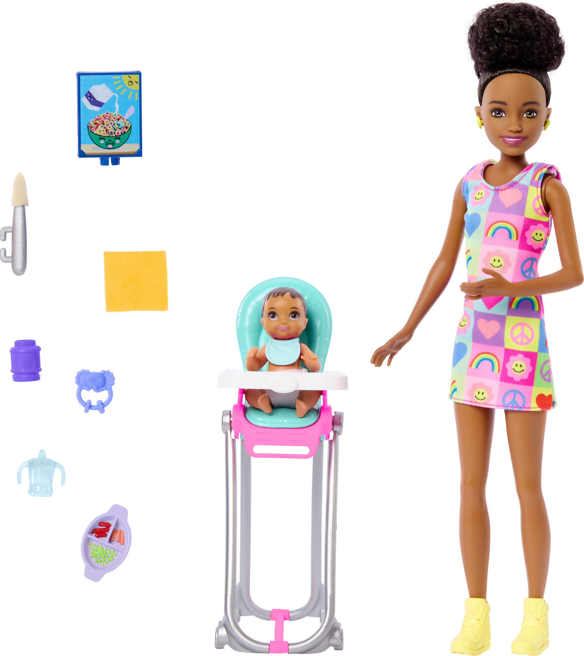 10 Piece Barbie Doll and Baby Playset M99903