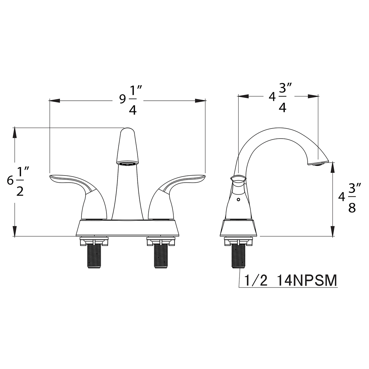 Lavatory Faucet with Pop-Up Drain, PVD Satin Nickel U486