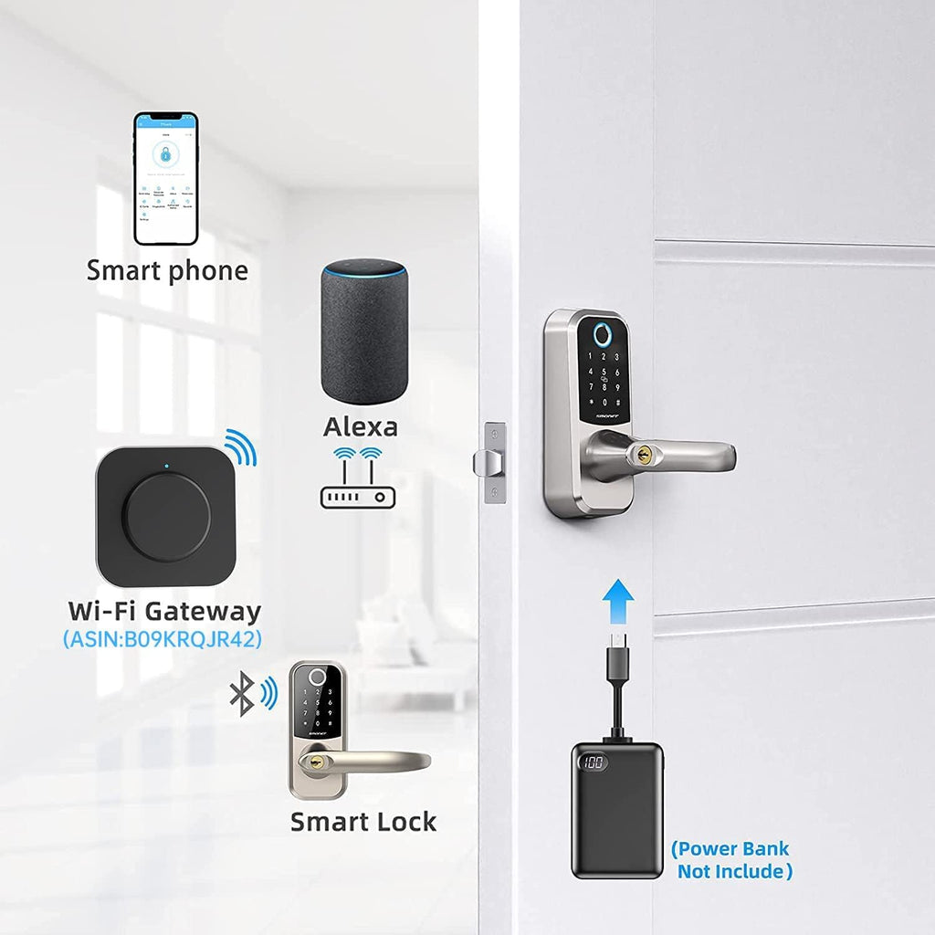 Fingerprint Electronic Deadbolt Lock with Keypads T216