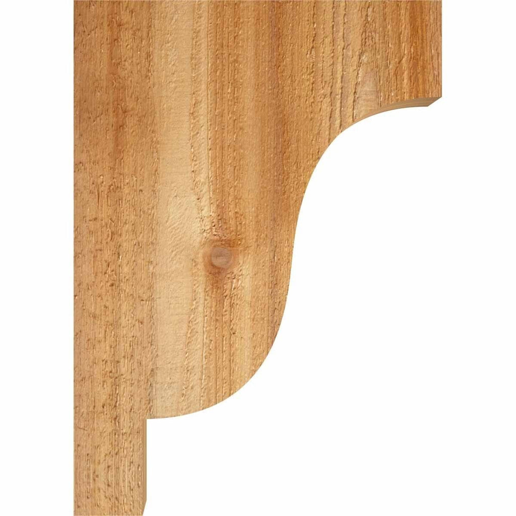 6x22W x 10x22D x 10x22H Rough Sawn Corbel, Western Red Cedar U994667