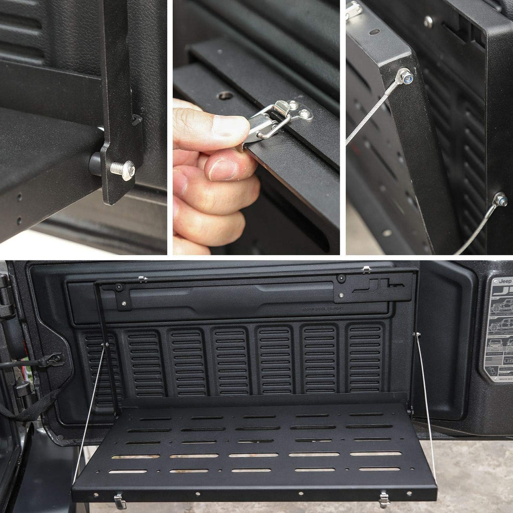 Black Aluminum Alloy Tailgate Table J3900