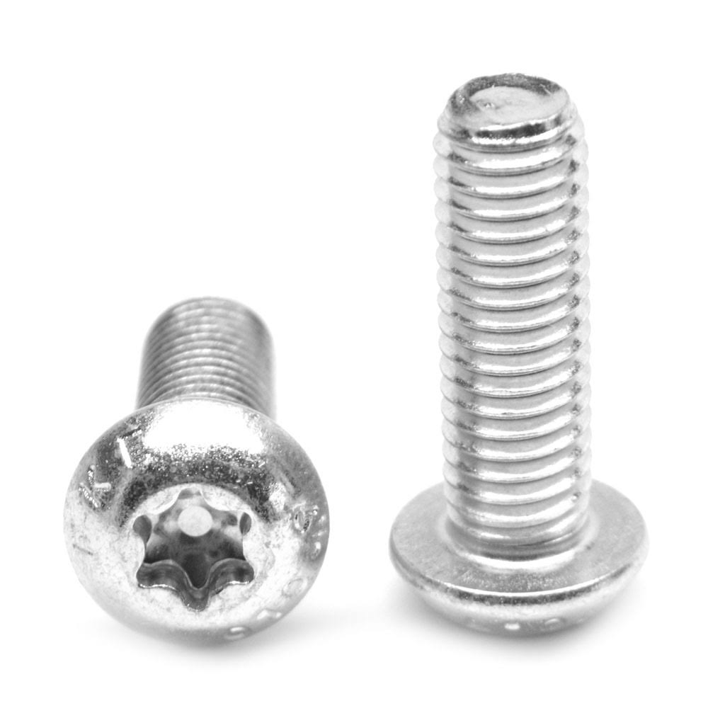 M8 x 1.25 x 35 Coarse Thread ISO 7380 Class 10.9 6 Lobe Button Head Cap Screw Alloy Steel Zinc Plated Y646987