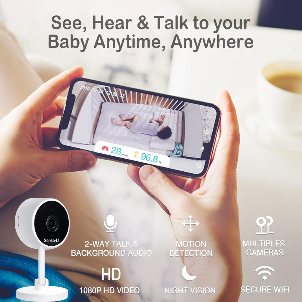 Green Video Baby Monitor with Breathing and Movement Sensor M256532