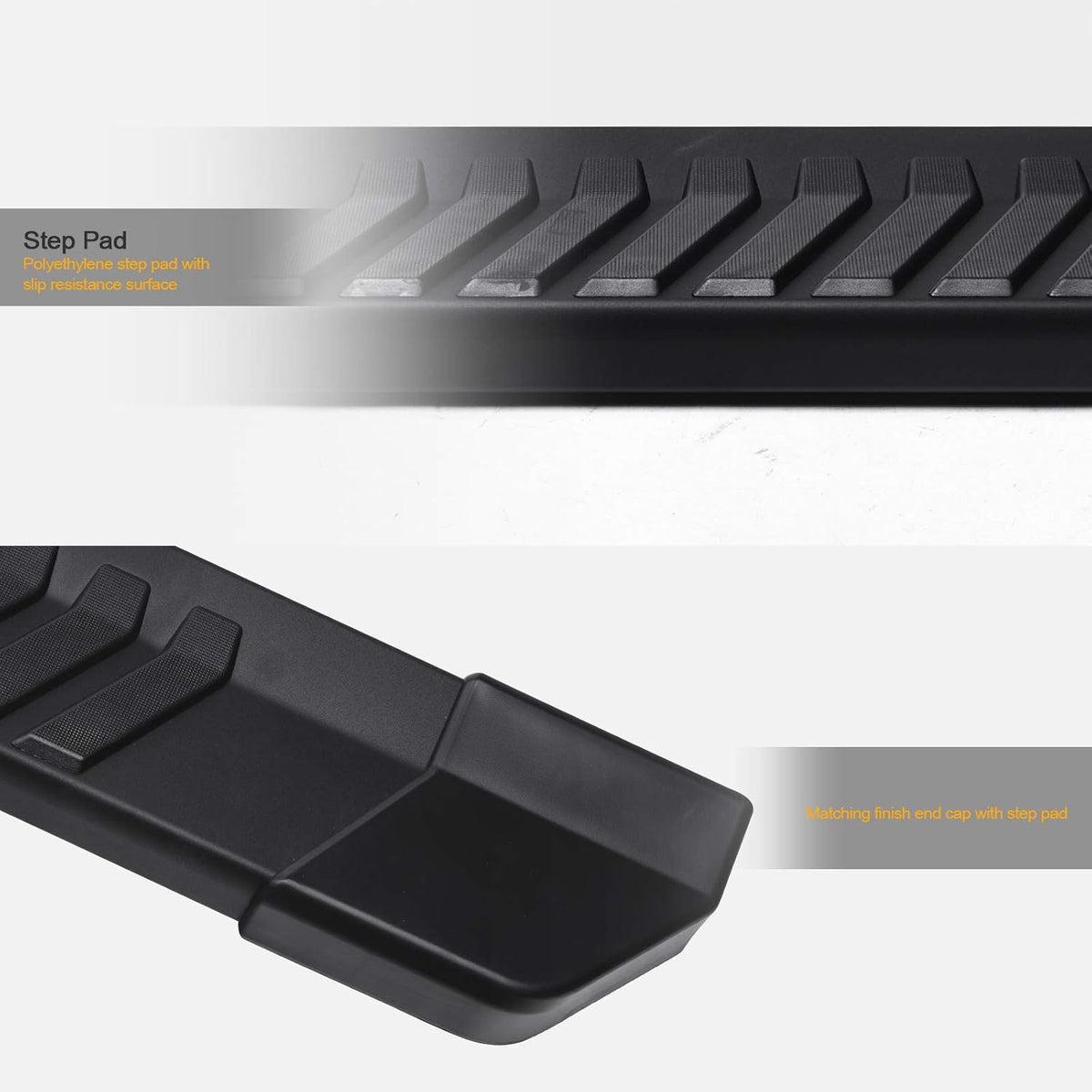 Matte Black Aluminum Running Boards K381