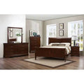 Dark Cherry Solid Wood Sleigh Bed A58395