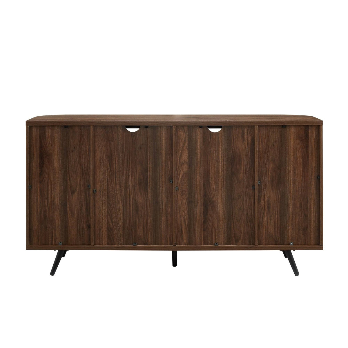 Dark Walnut Curved Edge Glass Door Sideboard X391