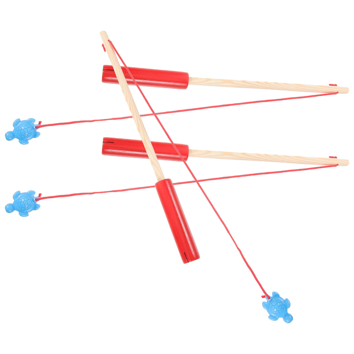 6 Pcs Wooden Magnetic Fishing Rod Puzzle Toy N804