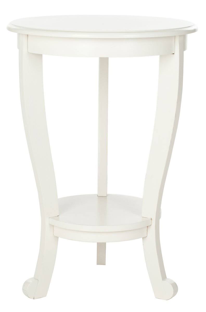 Distressed Black Pedestal Side Table U261