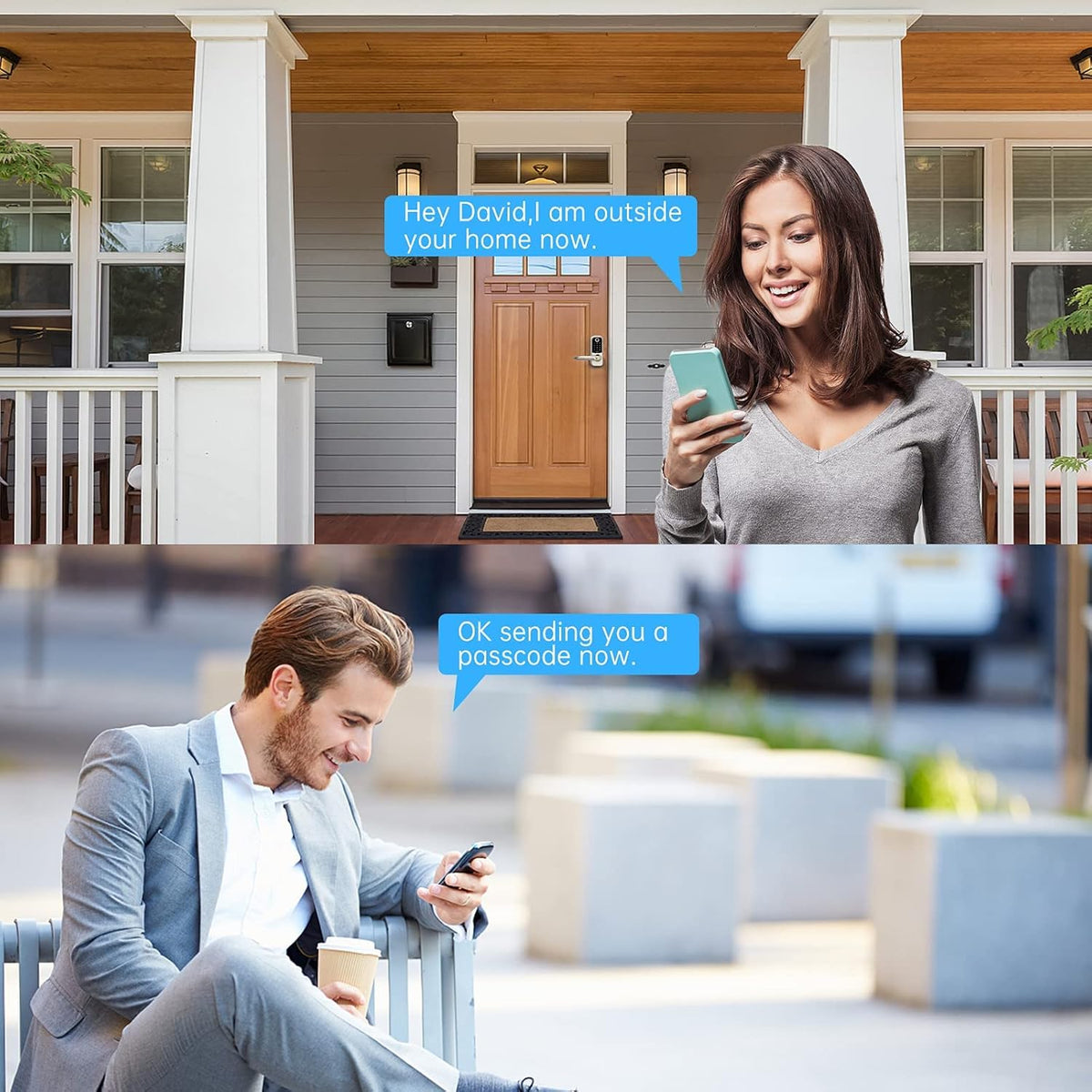 Fingerprint Electronic Deadbolt Lock with Keypads T216