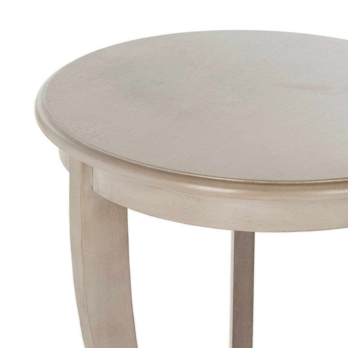 Distressed Black Pedestal Side Table U261