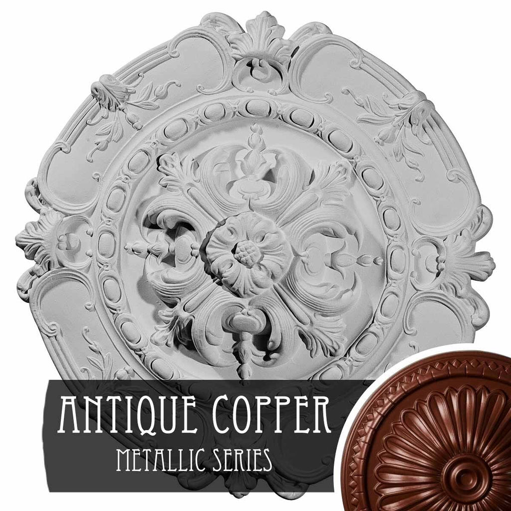 Hand-Painted Witch Hazel Crackle Ceiling Medallion L130353