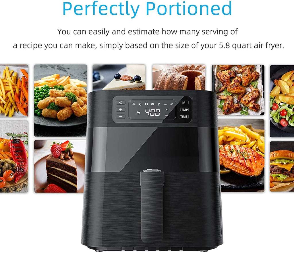 5.8 QT Stainless Steel Air Fryer B9005