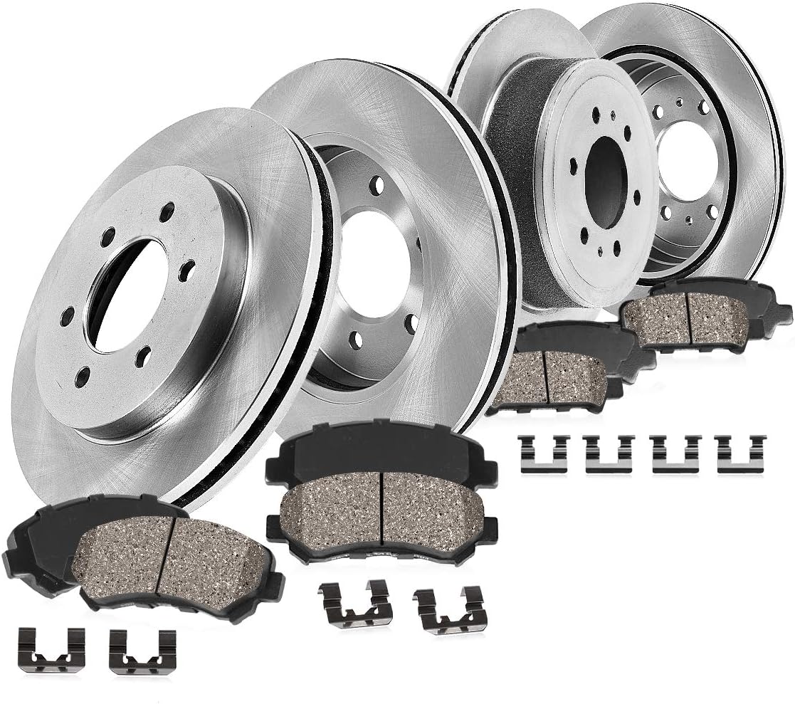 6 Lug Brake Rotors and Brake Pads with Clips G444127