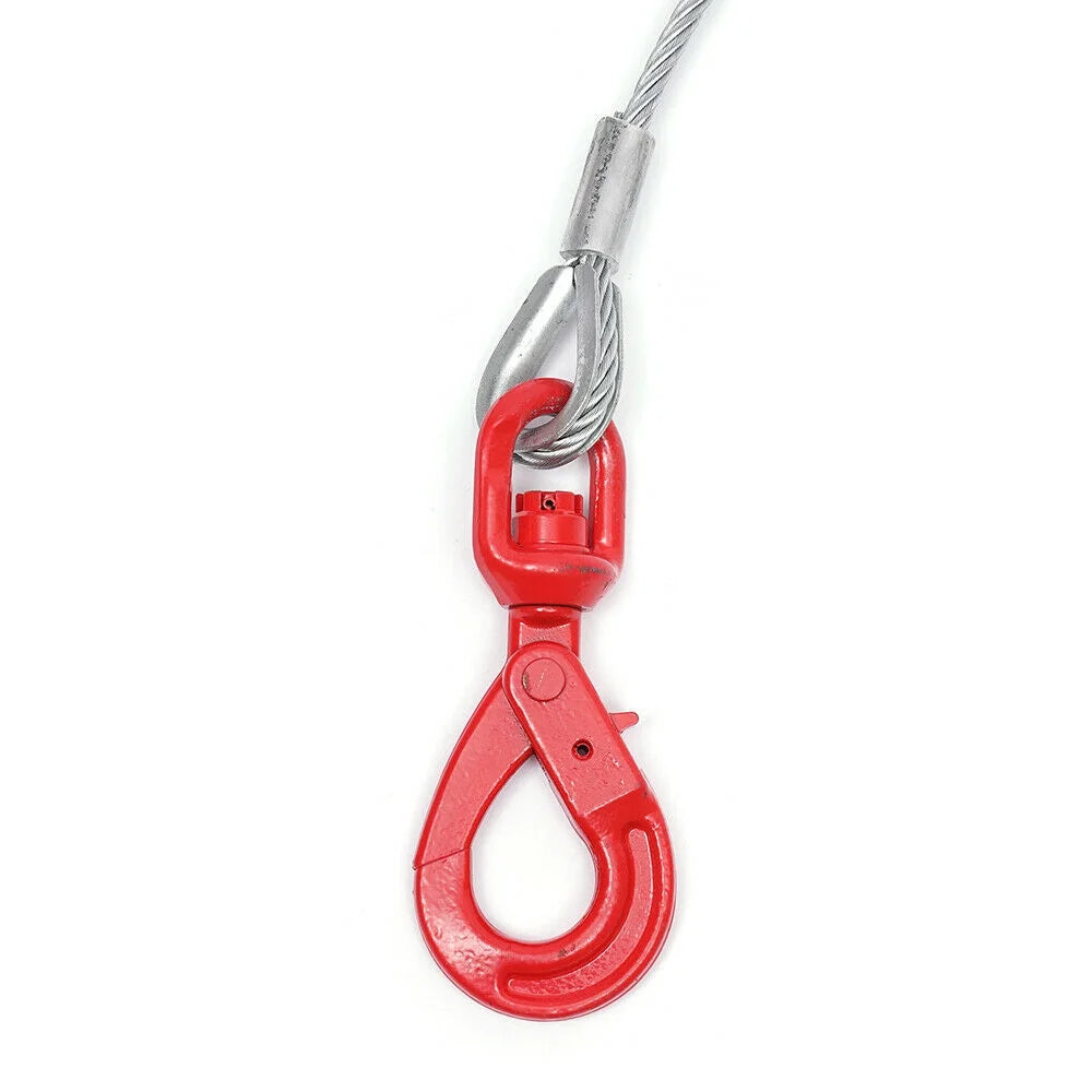 3/8" x 50inch Self Locking Steel Winch Cable with Swivel Hook E4088