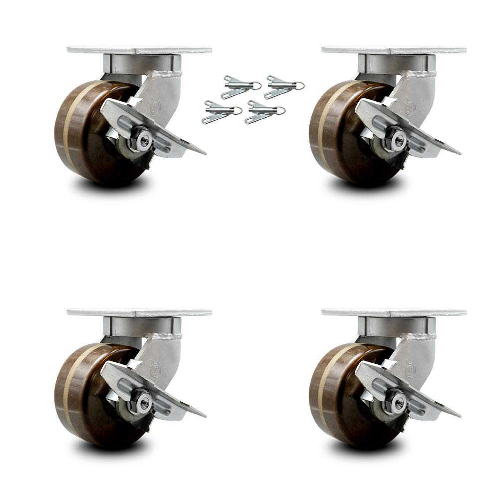 8” x 3” High Temperature Phenolic Swivel Caster X150