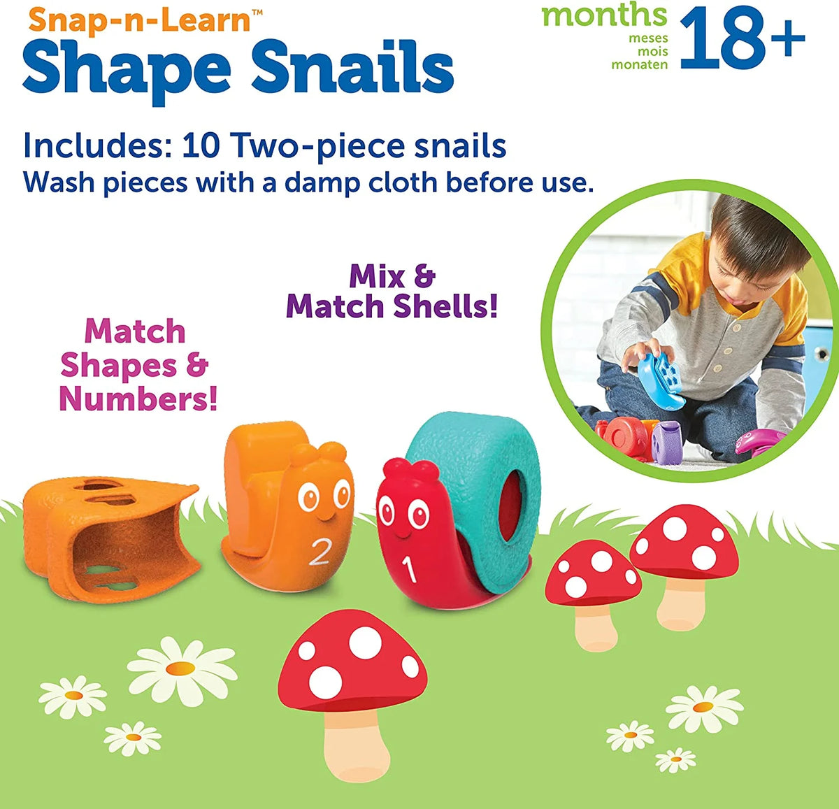 20 Pieces Shape Snails Educational Toys R780