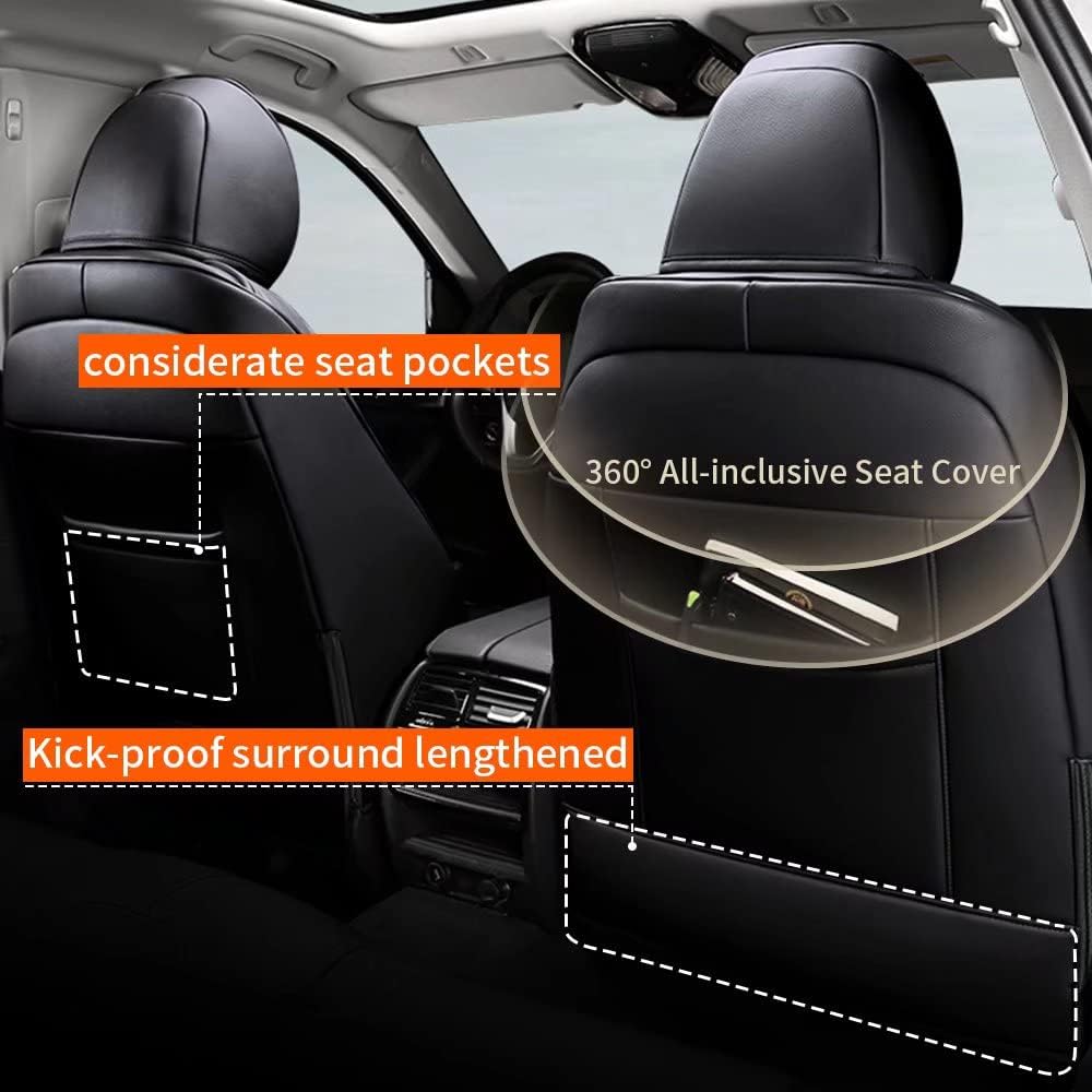 Black Faux Leather Front Seat Covers for Ford Escape V509