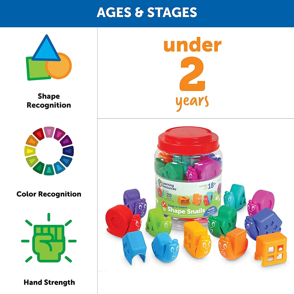 20 Pieces Shape Snails Educational Toys R780