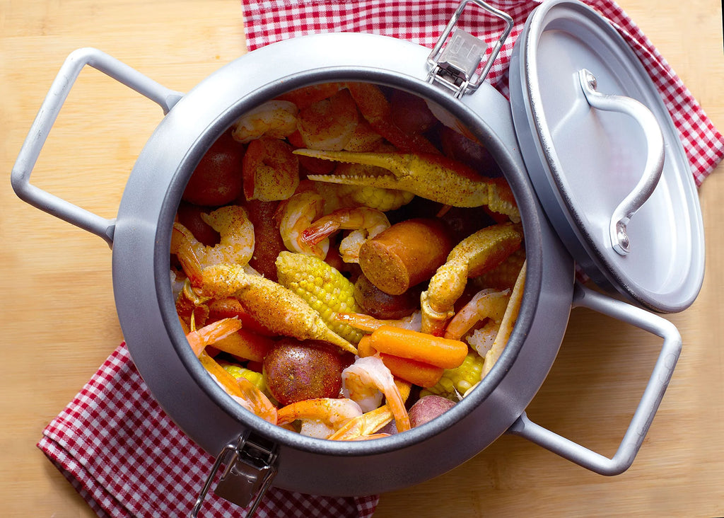 Portable Steam Cooker with Lid and Travel Bag J275