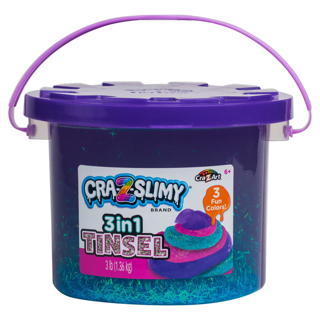 3 in 1 Tinsel Slime 3lbs Bucket A179346