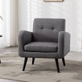 Gray Tufted Polyester Armchair E42955