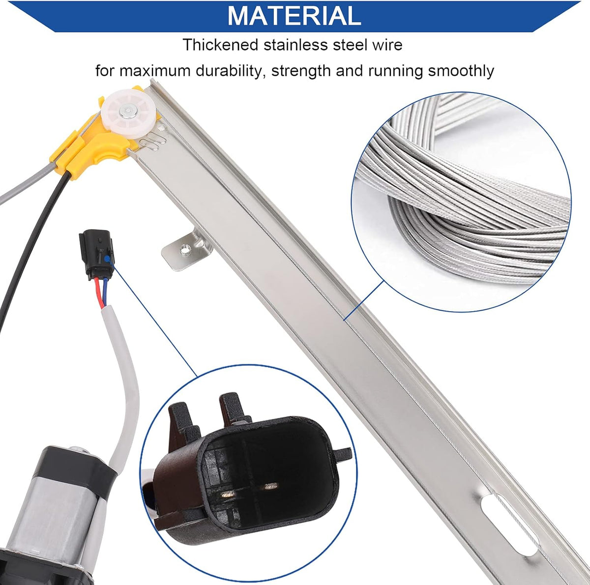 Rear Left Driver Side Power Window Lift Regulator & Motor Assembly Compatible with Jeep Liberty H5059