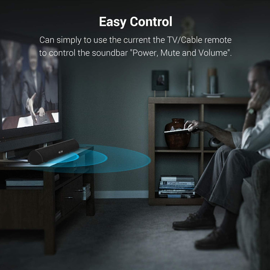 40 Inch TV Sound Bar, Wired and Wireless Soundbar Speaker (Renewed) Pack of 2 D772886