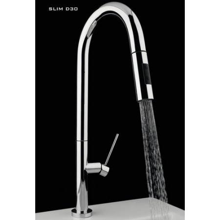 Slim Pull Out Touch Kitchen Faucet Brushed Nickel H6828