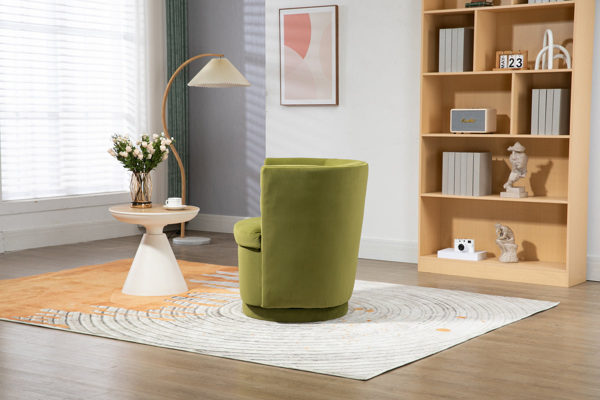 Swivel Barrel Chair with Storage J718