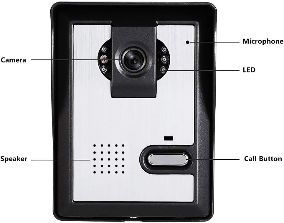 4.3 Inches Wired Video Door Phone System with LCD Monitor, IR Night Vision, Pack of 2 U548329