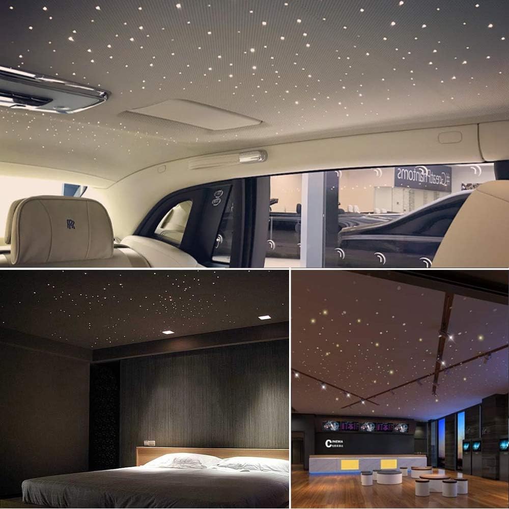 6W Fiber Optic Star Ceiling Light Kit with 295pcs Fiber Cable and RF Remote X67366