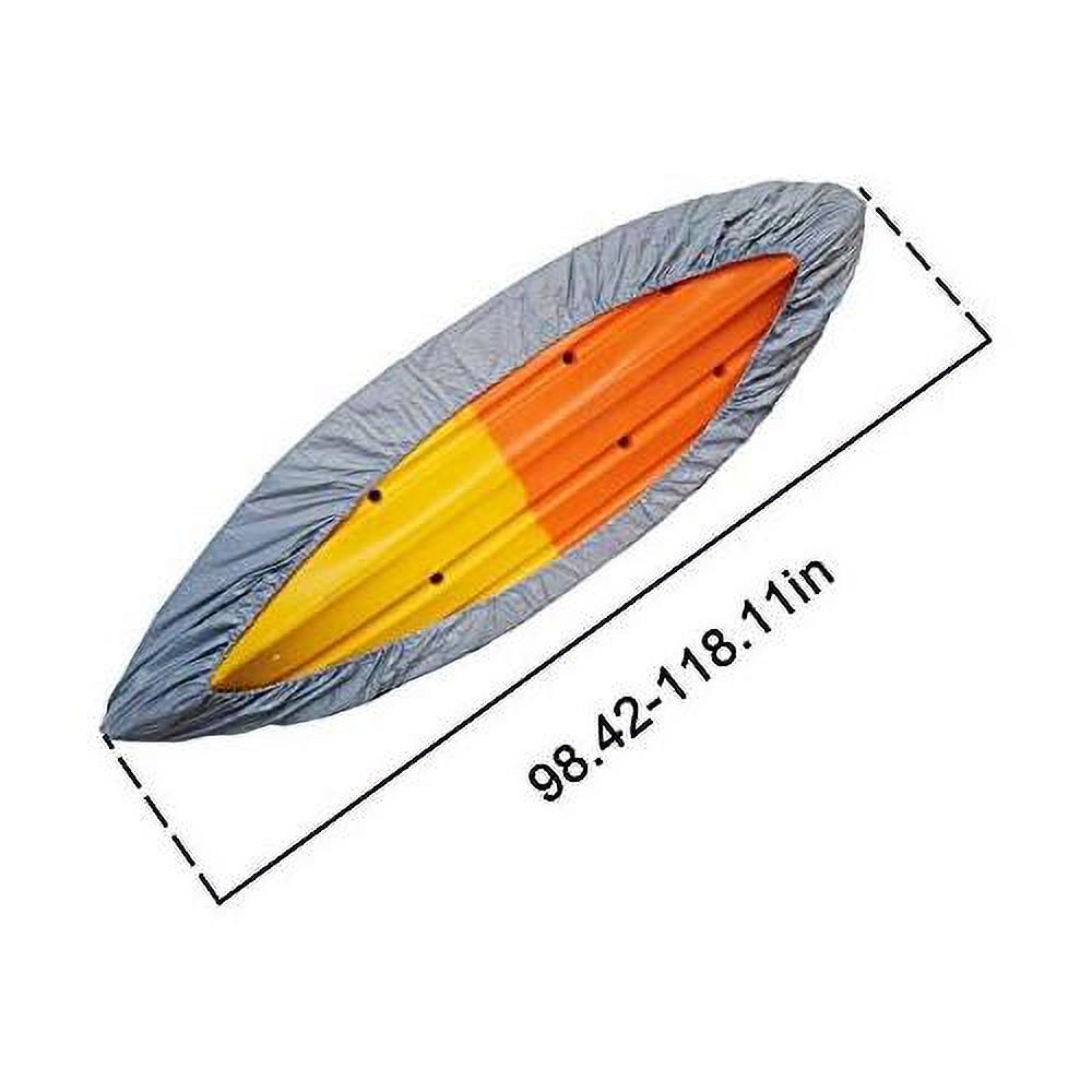 Waterproof Kayak Canoe Cover, UV Resistant, Silver, 13.5-14.8Ft A590579