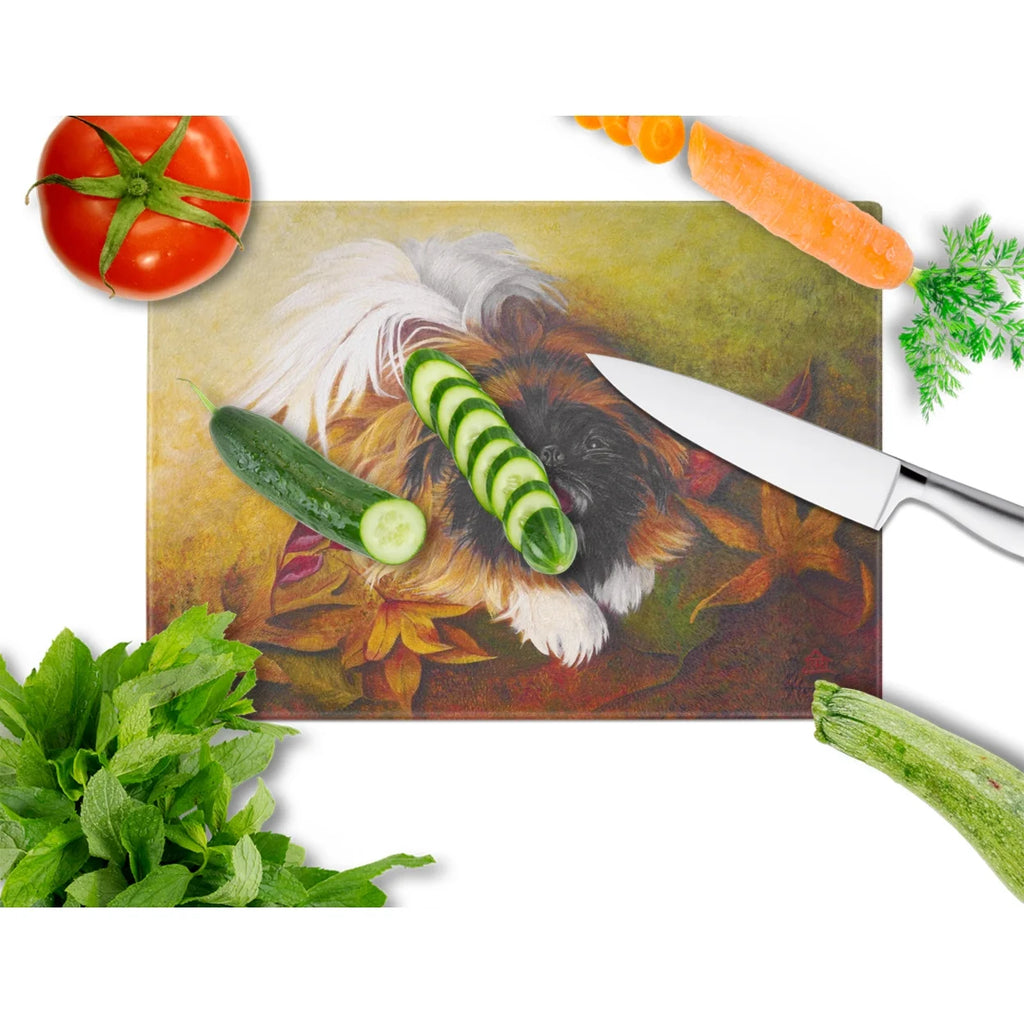 Pekingese Boogie Glass Cutting Board, 12H x 16W C85098