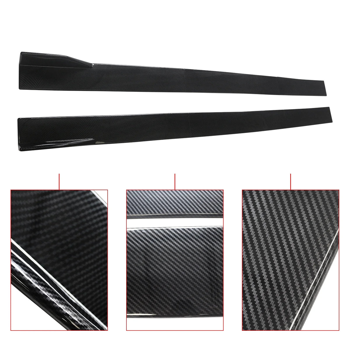 Carbon Look Side Skirts Extension Panel F2393