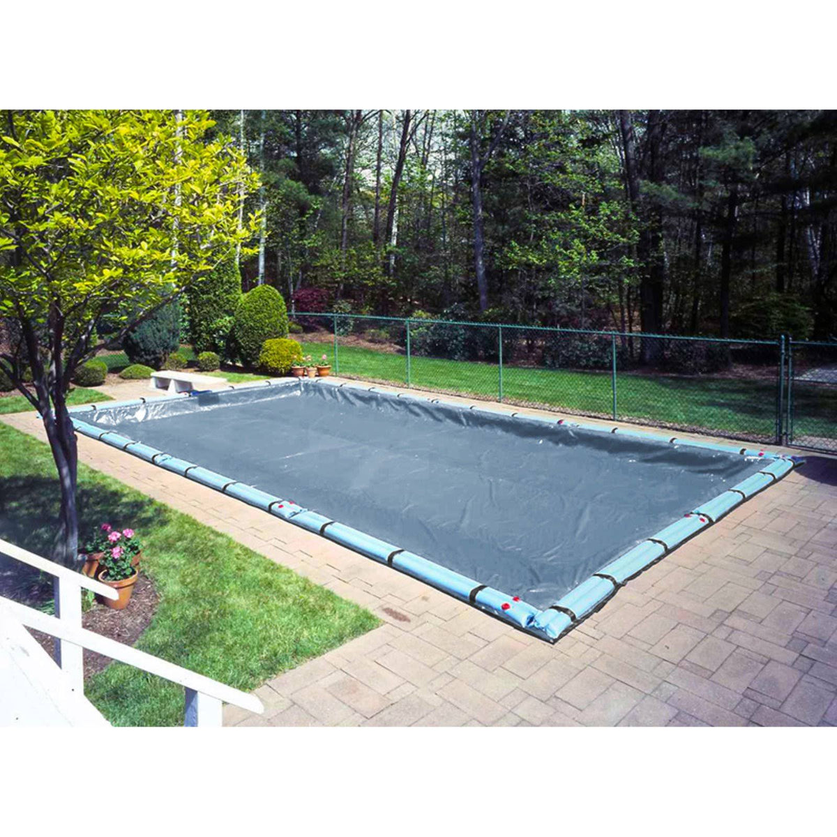 15-Year Rectangular Winter Pool Cover, 16 x 36 ft., Blue J3288