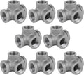 3/8 Inch Side Outlet Tee Malleable Cast Iron Industrial Fitting (8 Pack) S5902