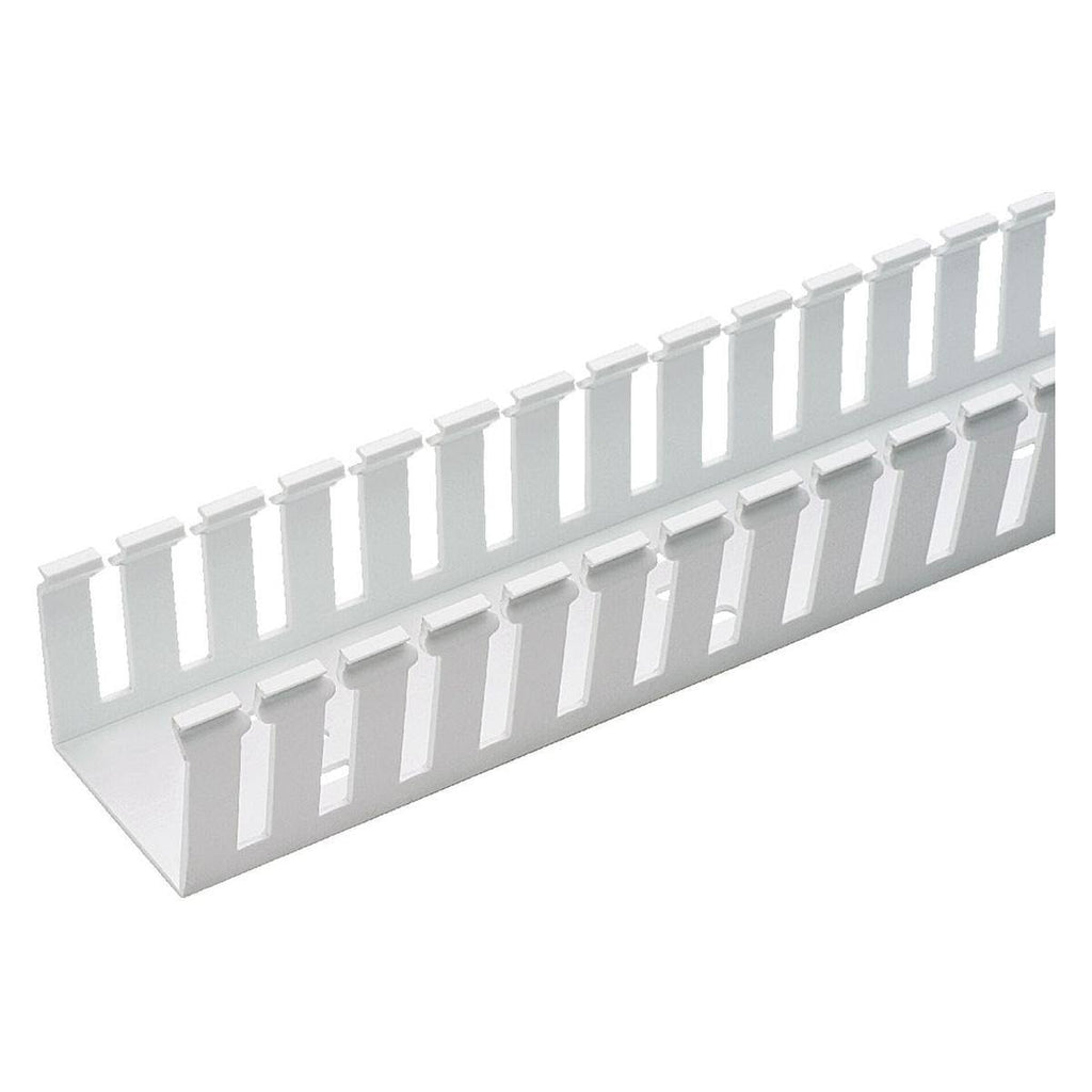 White Wide Slot Wire Duct, 6 ft I806632