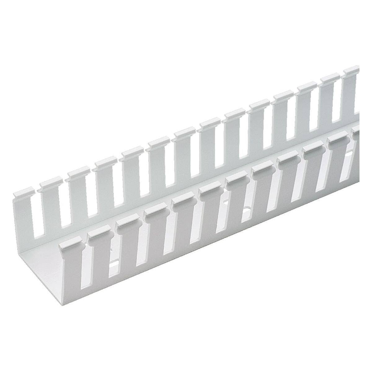 White Wide Slot Wire Duct, 6 ft I806632
