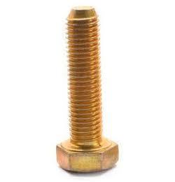 5/16 inch-18 x 4 inch Coarse Thread Grade 8 Hex Cap Screw Yellow Zinc Plated Pk 400 J92412