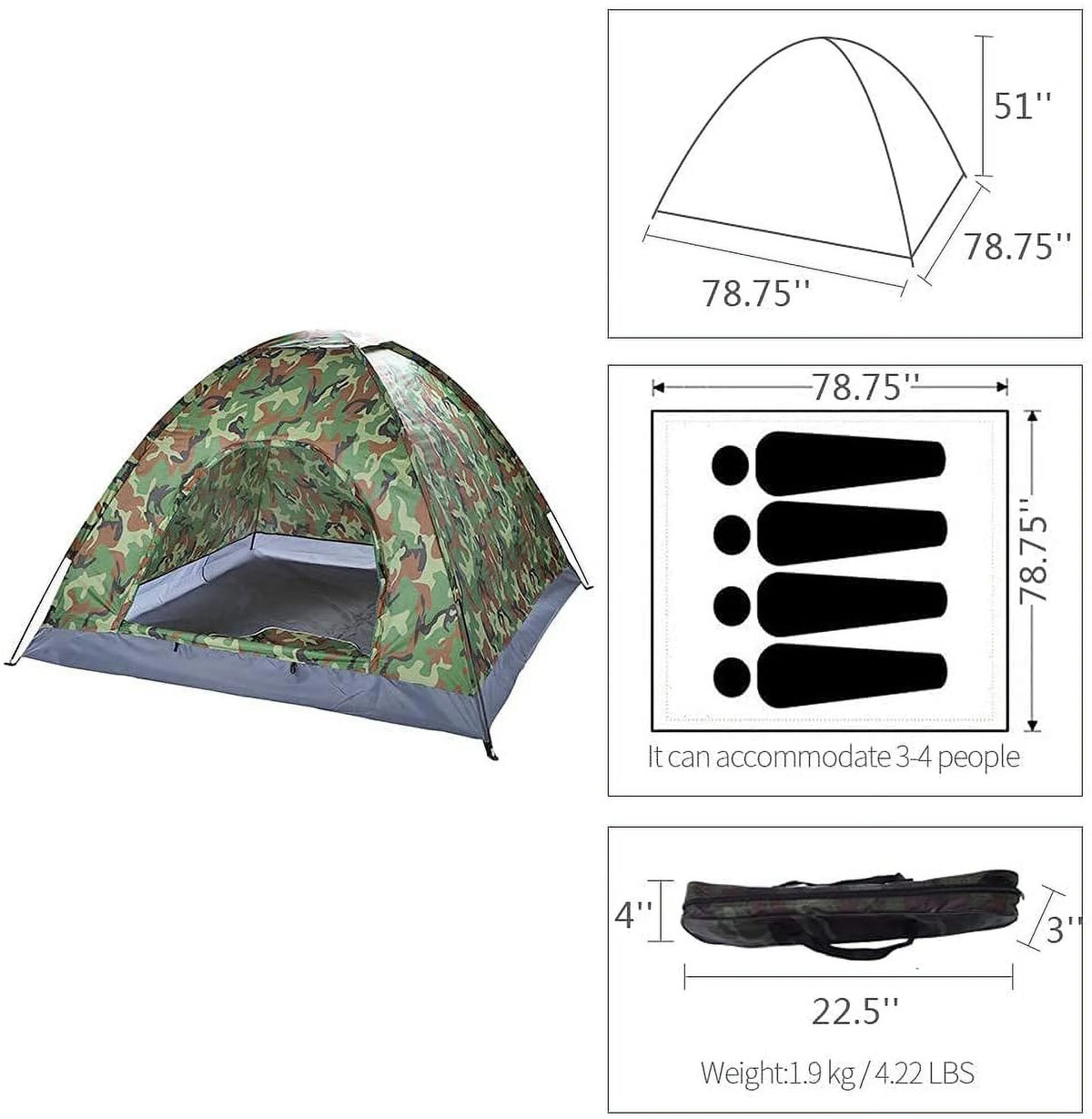 Camouflage Kids Play Dome Tent D3056