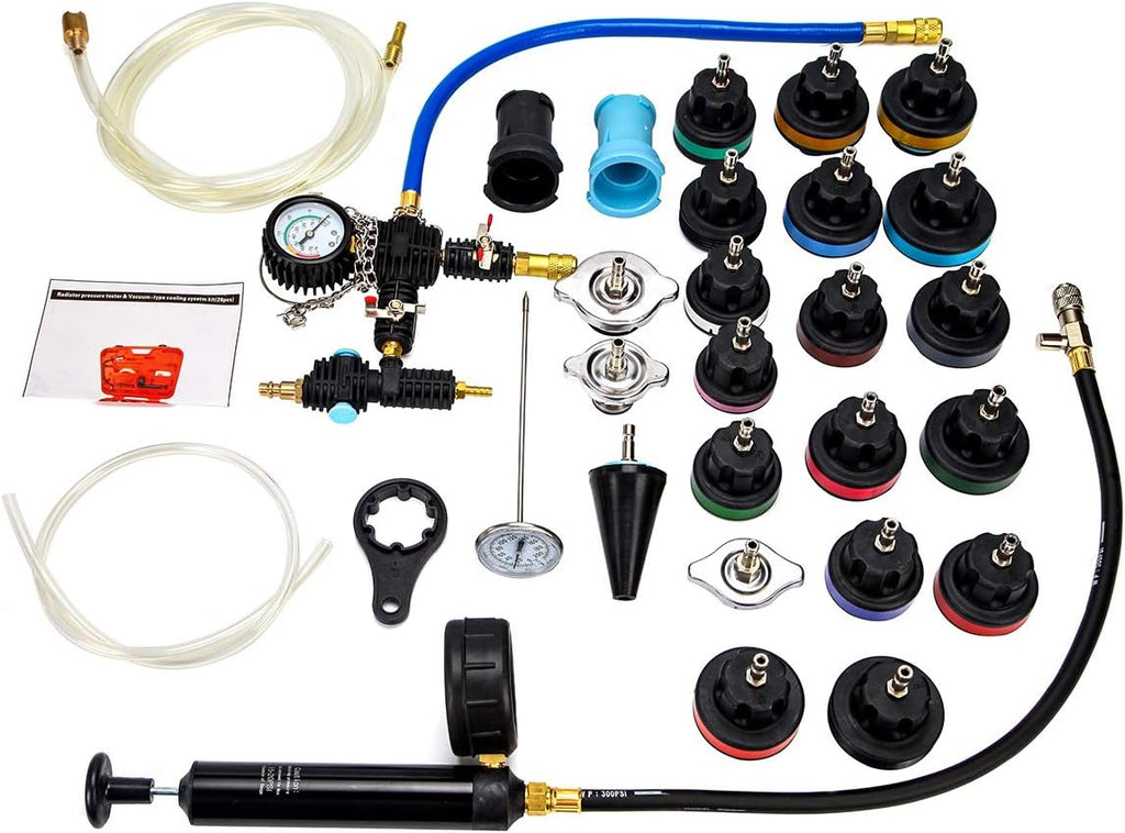 28 Pieces Radiator Pressure Tester Toolbox V6886