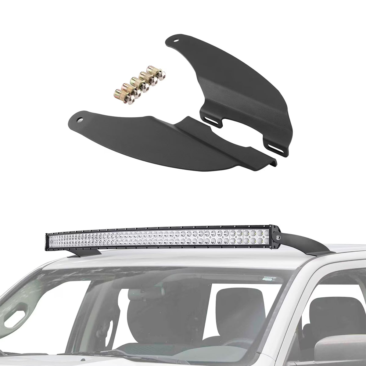 Front Upper Windshield Roof Mounting Bracket for 52" Curved LED Light Bar K6601