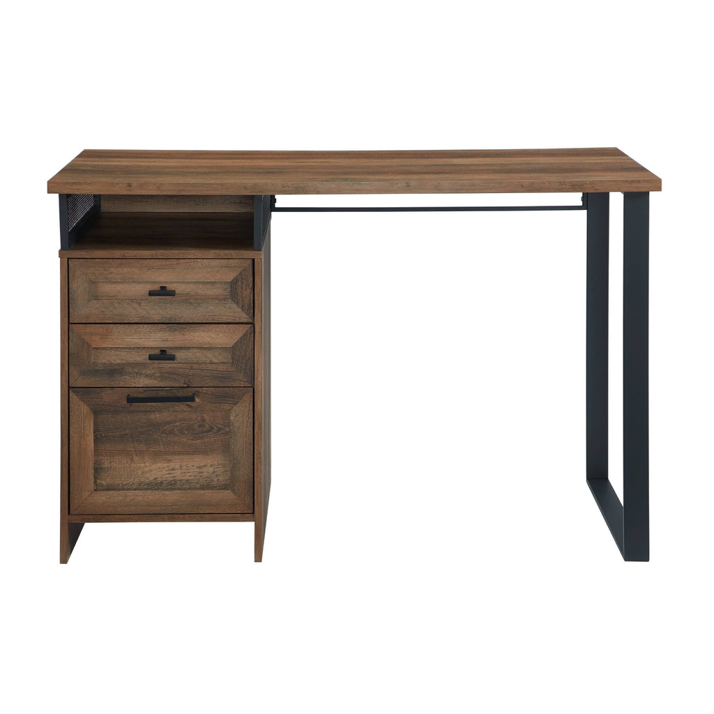 Rustic Oak 3-Drawer Writing Desk W18598