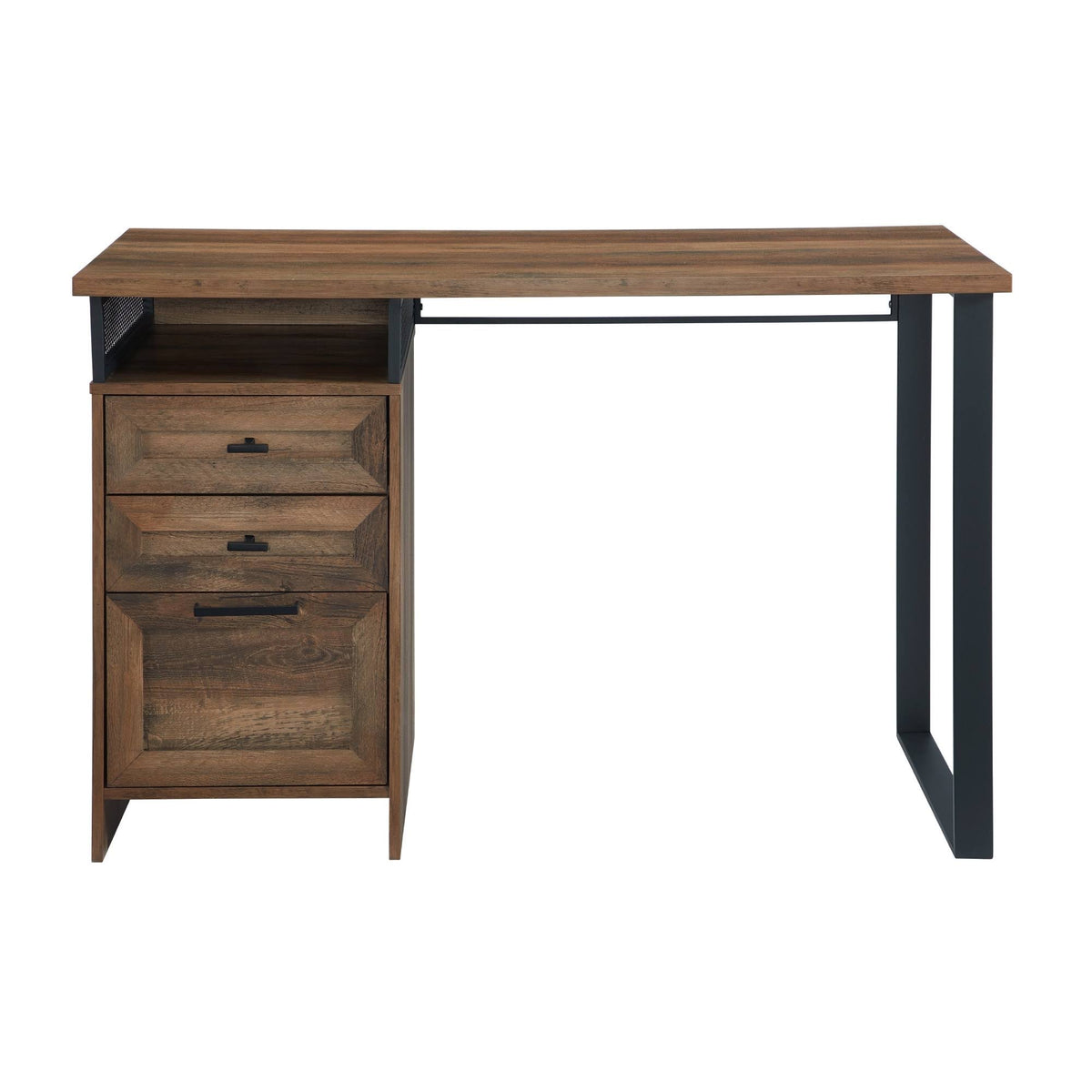 Rustic Oak 3-Drawer Writing Desk W18598