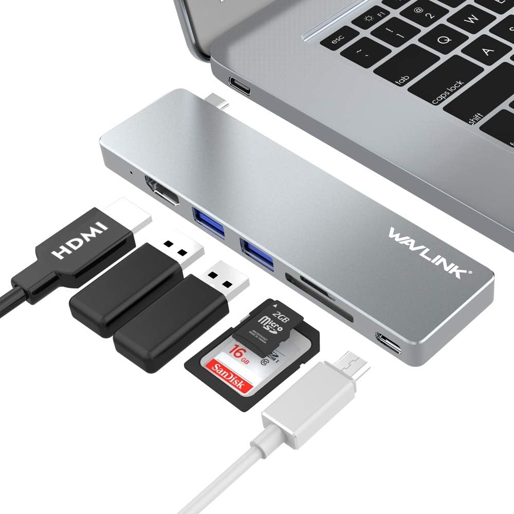 USB C Hub with 4K HDMI, RJ45 Ethernet, USB 3.1, SD Card Reader, 87W PD J9066